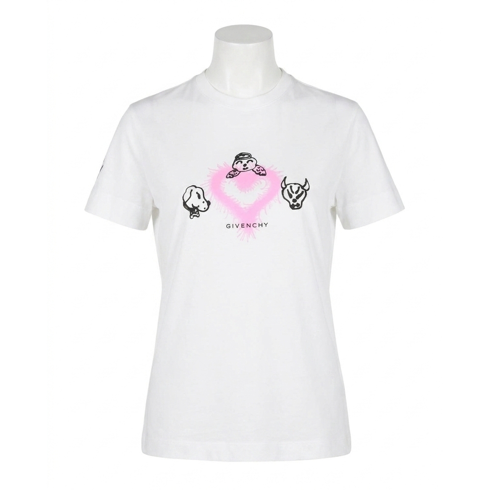 NEW GIVENCHY women's chito cotton t-shirt in white